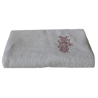 prosop baie cu broderie 100 x 150 tyana accesorii  alb  bordo imagen 13_0_
0