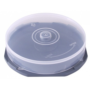 Carcasa Cake Box Esperanza, 10 CD/DVD, Plastic, Transparent Carcasa Cake Box Esperanza, 10 CD/DVD, Plastic, Transparent