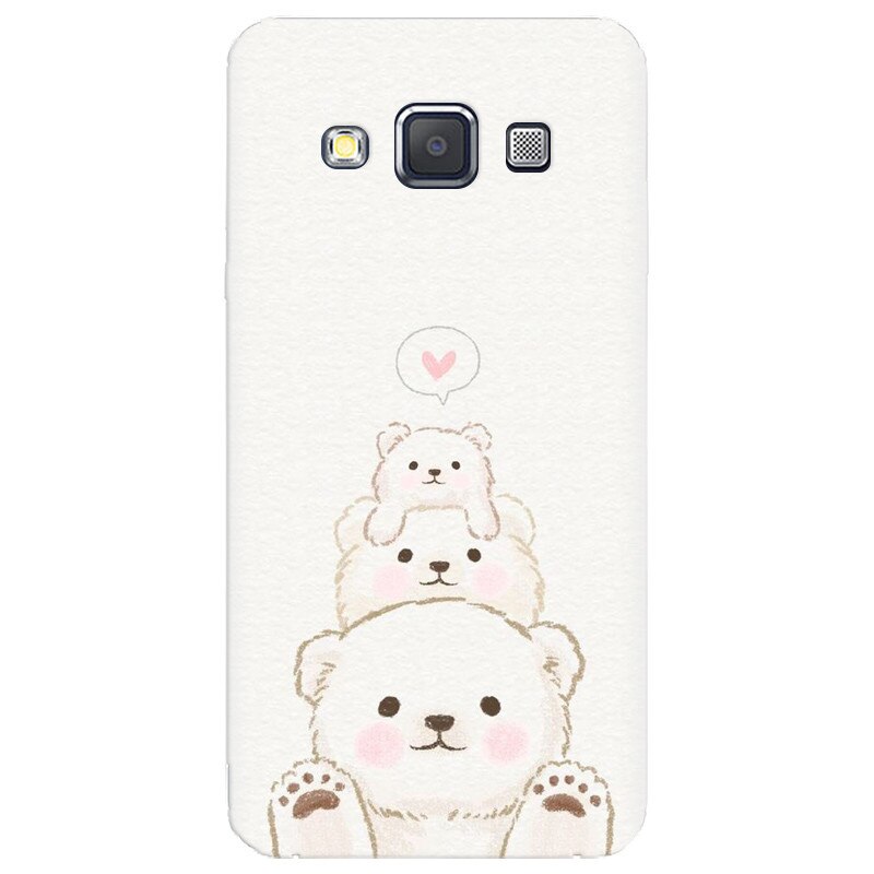 Husa silicon pentru Samsung Galaxy A3, Family Bear