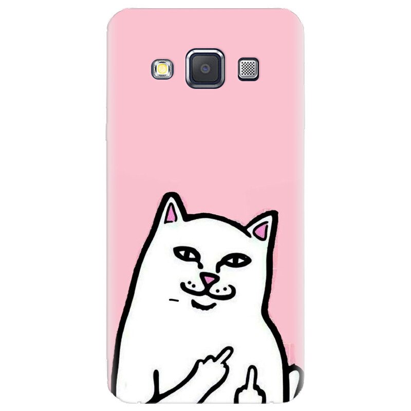 Husa silicon pentru Samsung Galaxy A5, White Cat