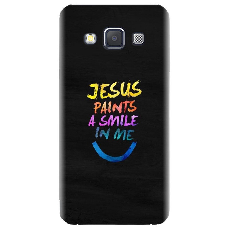 Husa silicon pentru Samsung Galaxy A5, Jesus Paints A Smile In Me
