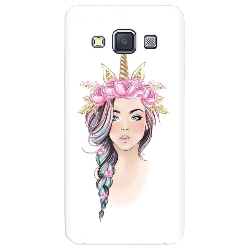 Husa silicon pentru Samsung Galaxy A3, Unicorn Girl