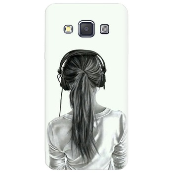 Husa silicon pentru Samsung Galaxy A5, Girl With Headphone Husa silicon pentru Samsung Galaxy A5, Girl With Headphone