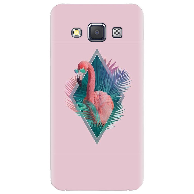 Husa silicon pentru Samsung Galaxy A3, Flamingo With Sunglass