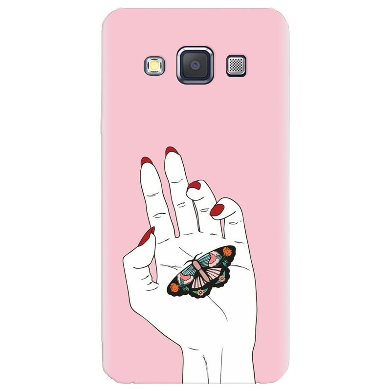 Husa silicon pentru Samsung Galaxy A3, Butterfly In Hand