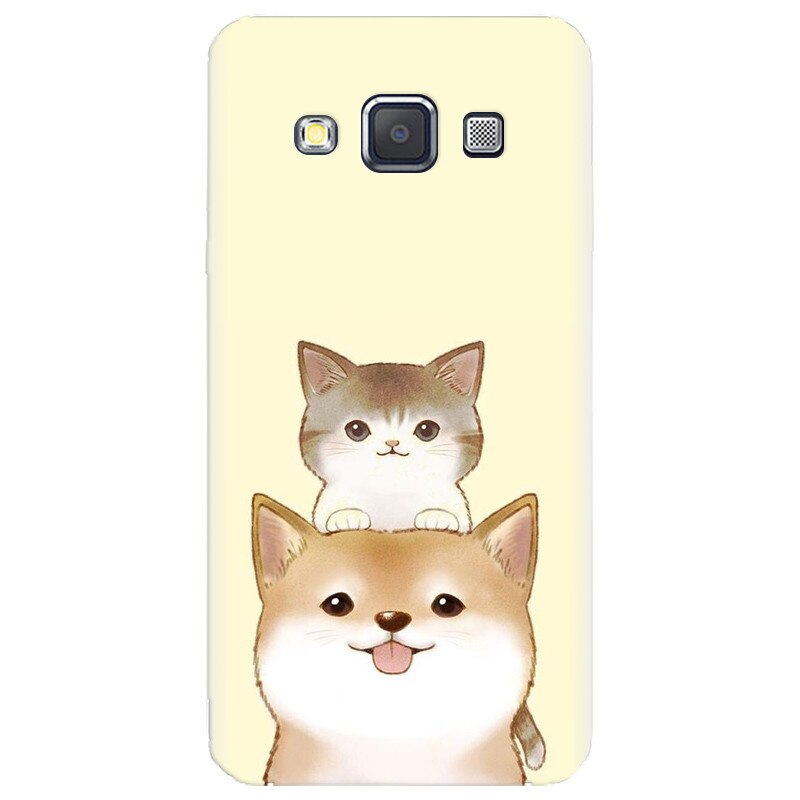 Husa silicon pentru Samsung Galaxy A5, Two Cat