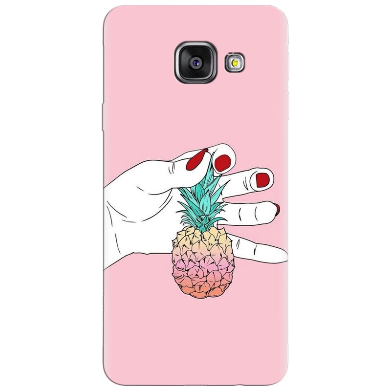 Husa silicon pentru Samsung Galaxy A5 2016, Rainbow Pinepple