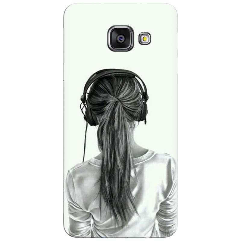 Husa silicon pentru Samsung Galaxy A3 2016, Girl With Headphone