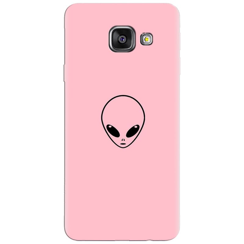 Husa silicon pentru Samsung Galaxy A3 2016, Pink Alien