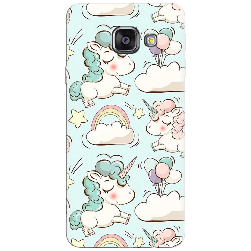 Husa silicon pentru Samsung Galaxy A5 2016, Unicorns And Clouds