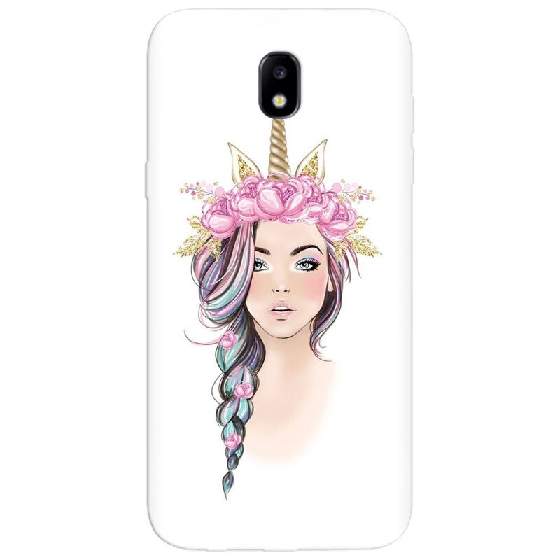 Husa silicon pentru Samsung Galaxy A7 2017, Unicorn Girl