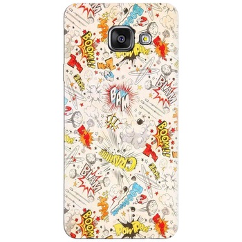 Husa silicon pentru Samsung Galaxy A7 2016, Vintage Comic Husa silicon pentru Samsung Galaxy A7 2016, Vintage Comic