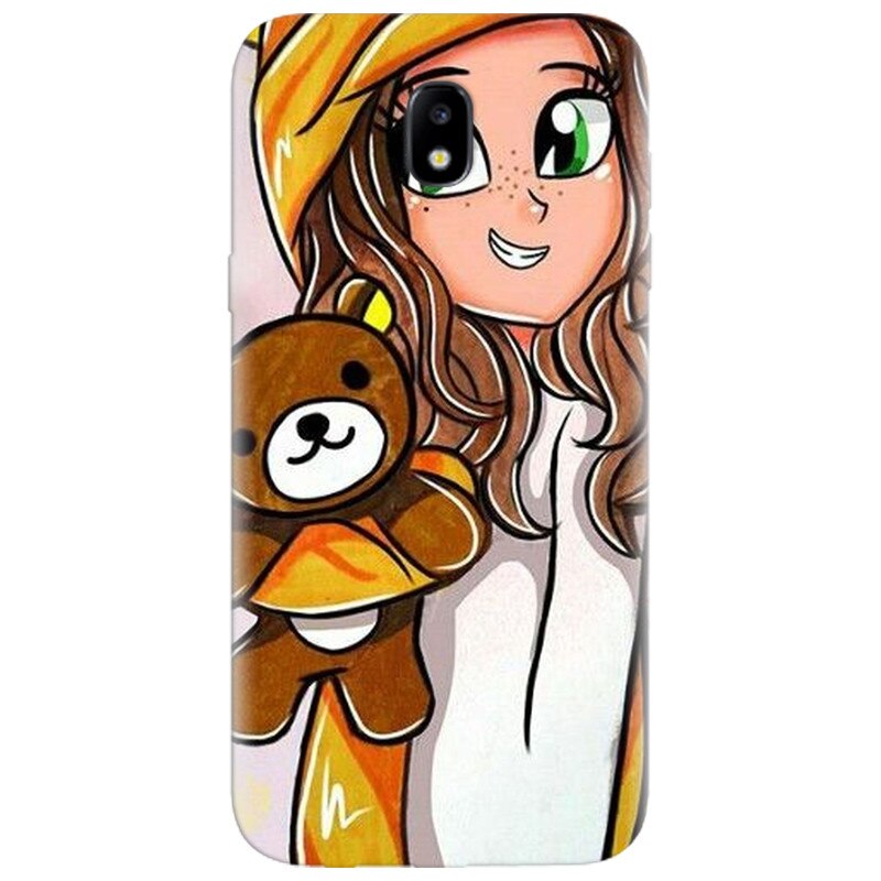 Husa silicon pentru Samsung Galaxy A5 2017, Girl With Little Bear