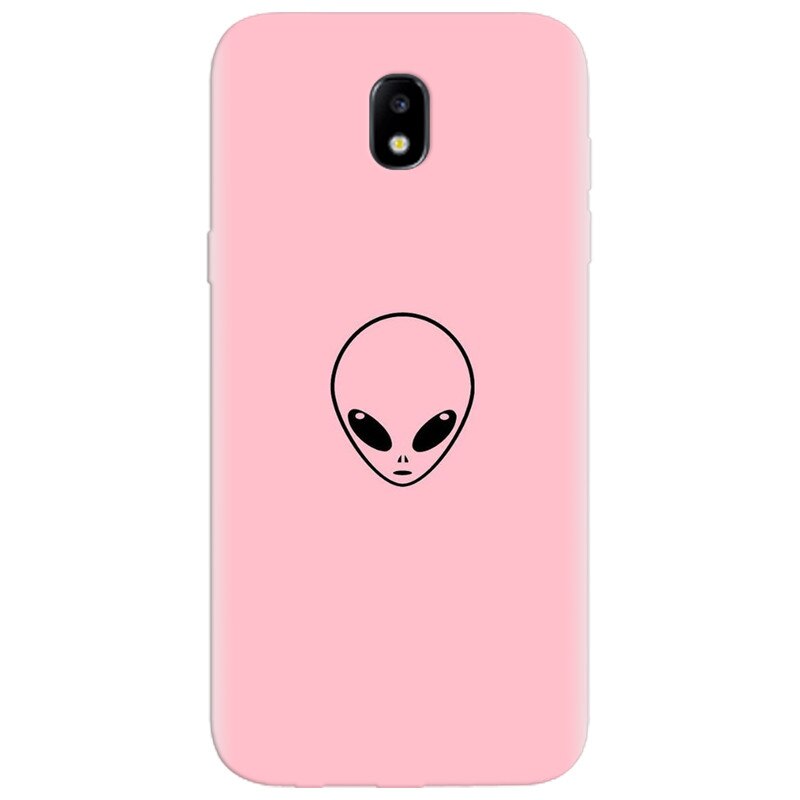 Husa silicon pentru Samsung Galaxy A7 2017, Pink Alien