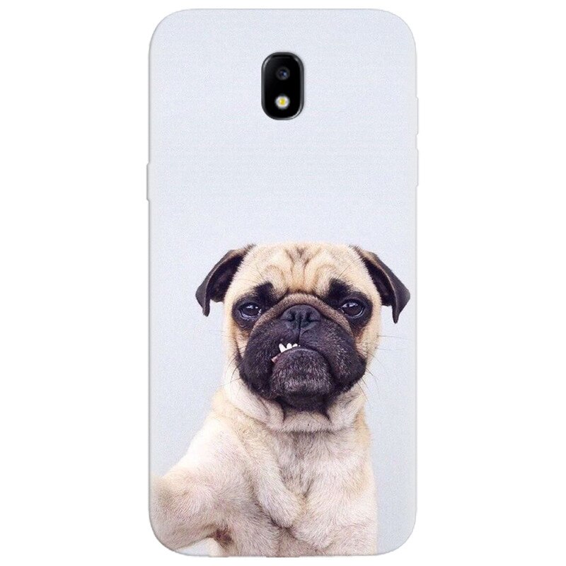 Husa silicon pentru Samsung Galaxy A3 2017, Simple Pug Selfie