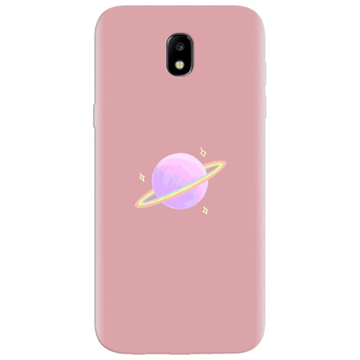 Силиконов кейс за Samsung Galaxy A7 2017, Saturn On Pink