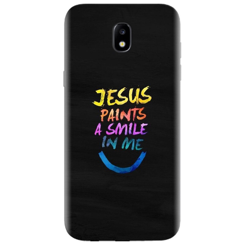 Husa silicon pentru Samsung Galaxy A7 2017, Jesus Paints A Smile In Me