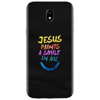 Husa silicon pentru Samsung Galaxy A7 2017, Jesus Paints A Smile In Me Husa silicon pentru Samsung Galaxy A7 2017, Jesus Paints A Smile In Me