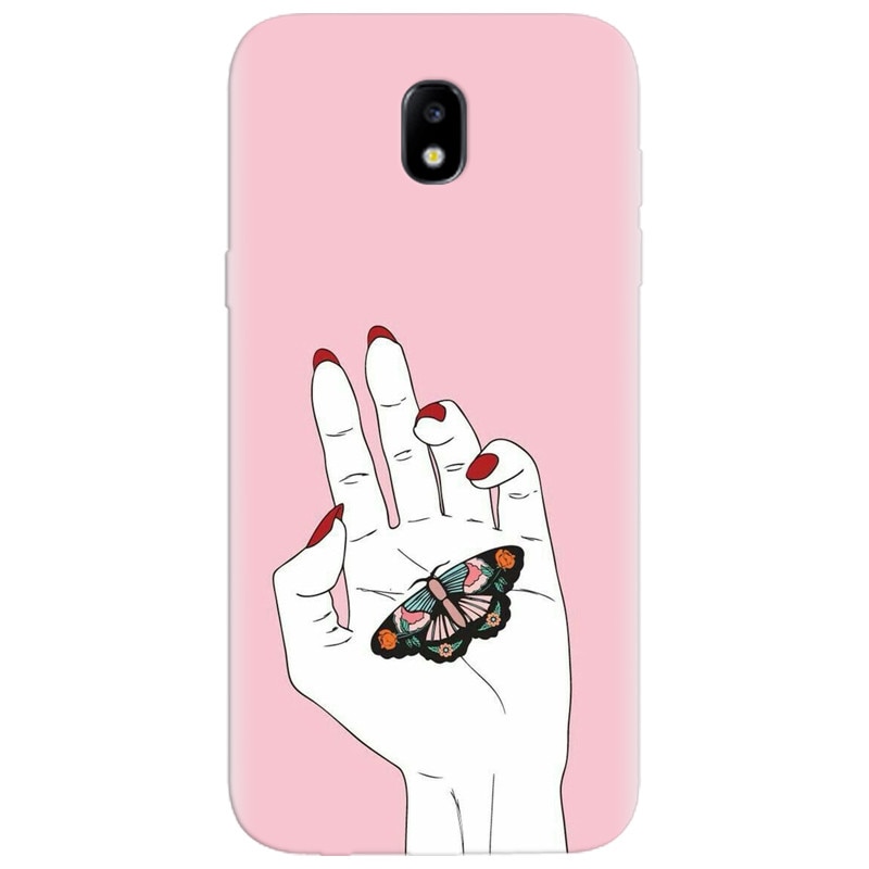 Husa silicon pentru Samsung Galaxy A3 2017, Butterfly In Hand