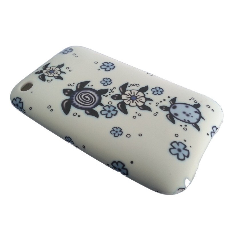 Husa Iphone 3 din Silicon Model Lucky Frogs Culoare Alba