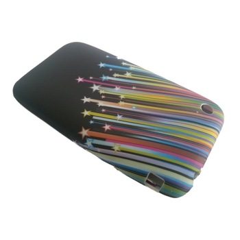 Husa Iphone 3 din Silicon Model Stele Multicolore Culoare Neagra Husa Iphone 3 din Silicon Model Stele Multicolore Culoare Neagra