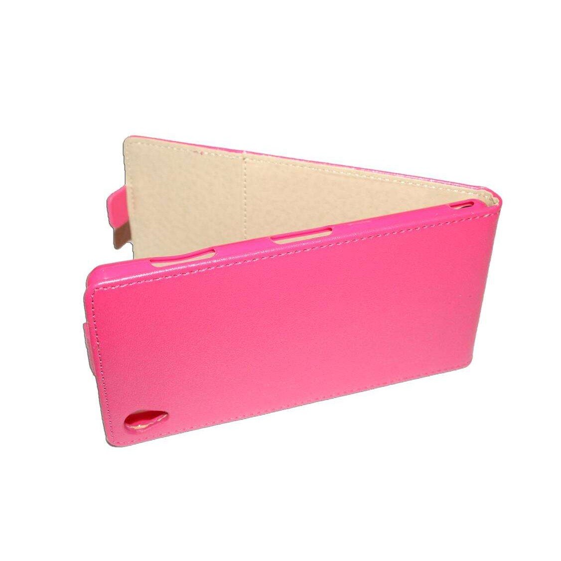 Husa Sony Ericsson Xperia Z3 model SLIM POCKET din Piele ECO roz