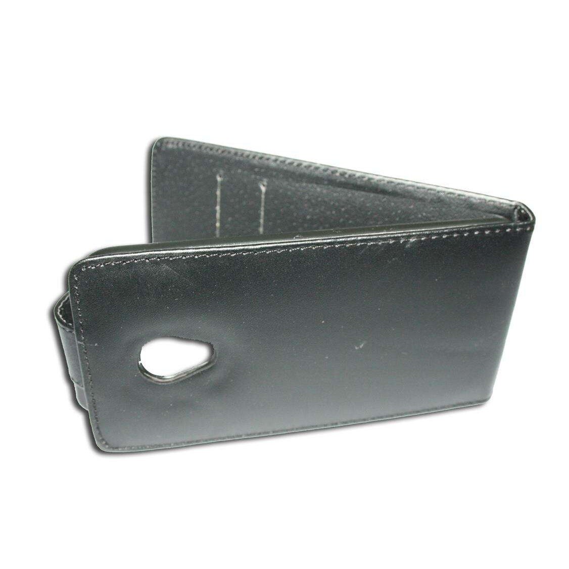 Husa HTC Desire 700 model FLIP din Piele ECO neagra