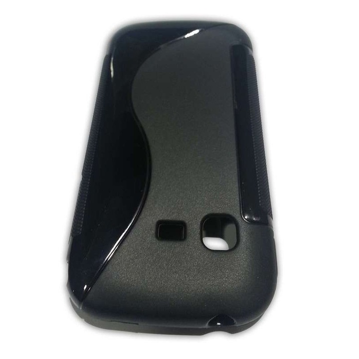 Кейс Съвместим с Samsung Galaxy Chat B5330 - S Line - черен силикон