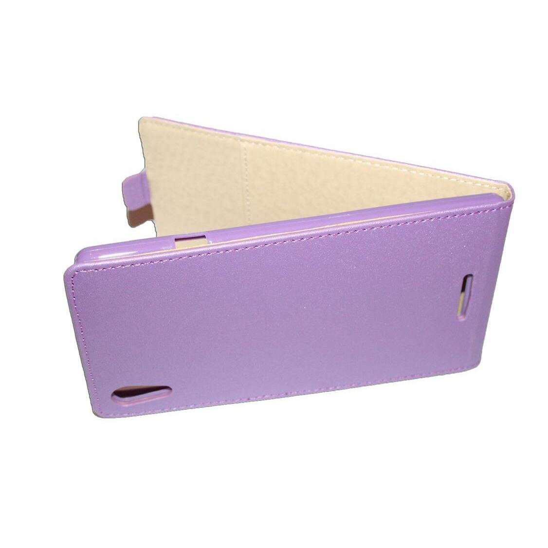 Husa Sony Ericsson Xperia T3 model SLIM POCKET din Piele ECO mov