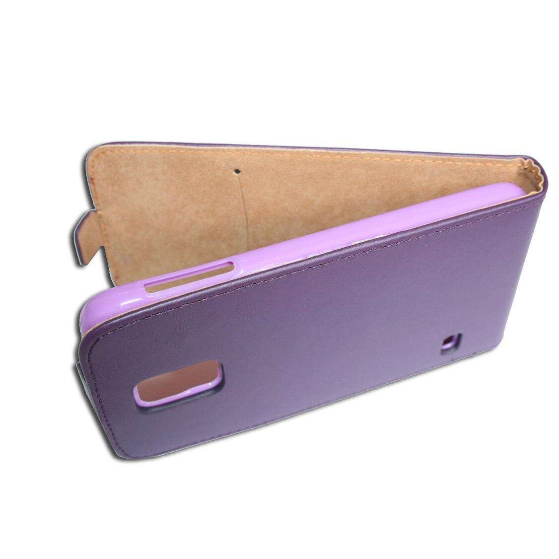 Husa Samsung Galaxy S5 G900 model SLIM POCKET din Piele ECO Mov