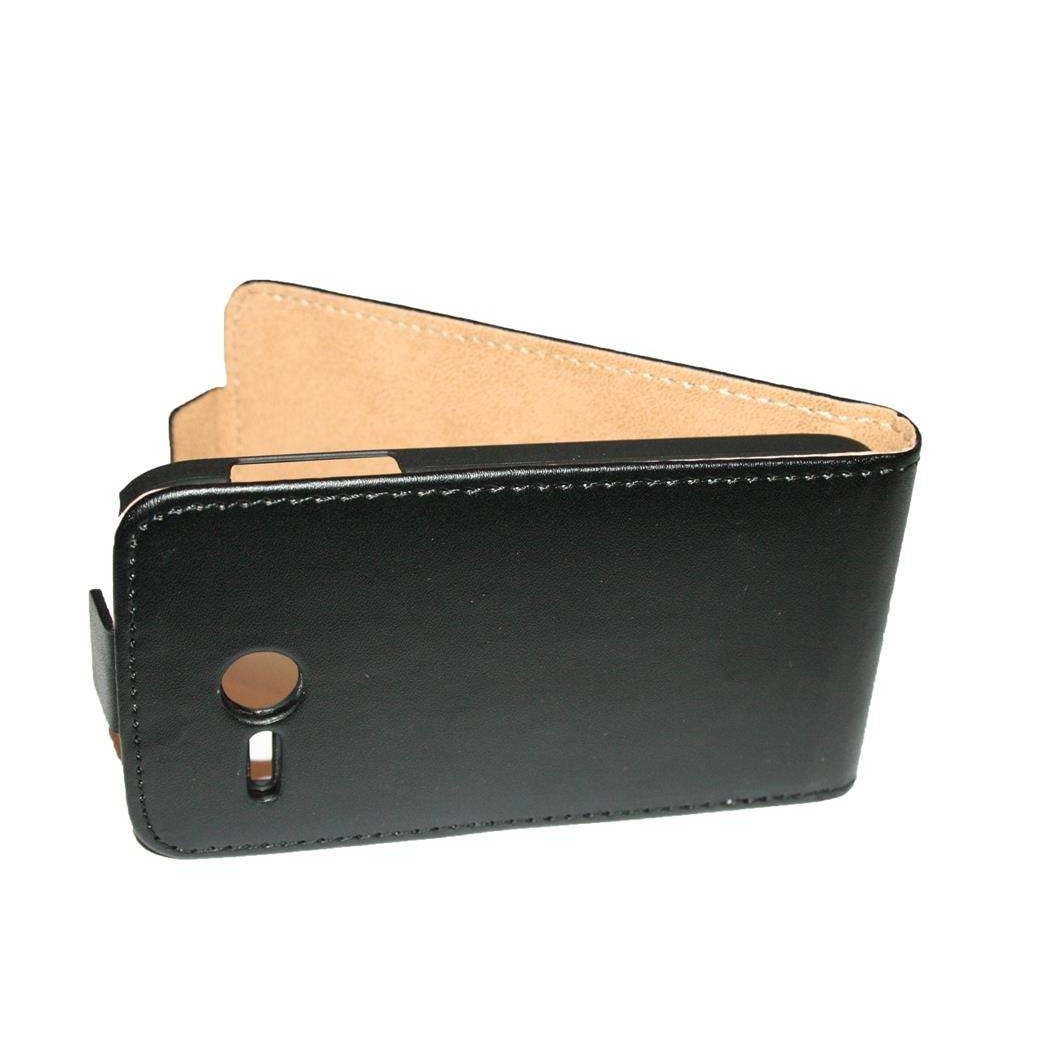 Husa Huawei Ascend Y220 din Piele ECO model SLIM Culoare Negru