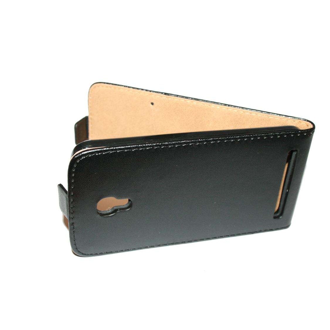 Husa Alcatel One Touch Idol 2 Mini model SLIM FLEXI din Piele ECO Culoare negru