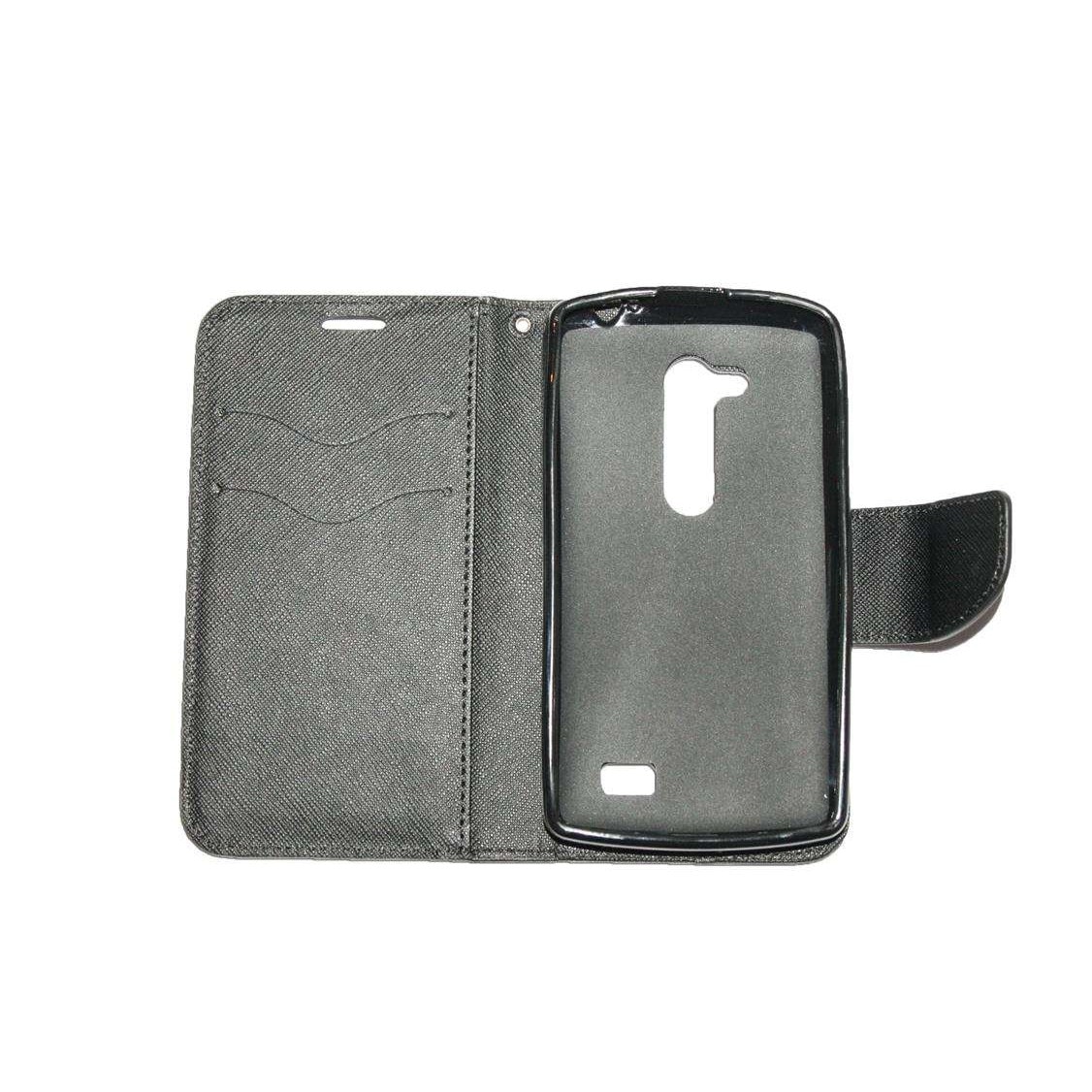 Husa LG L Fino D290N - Fancy - piele ECO - culoare negru