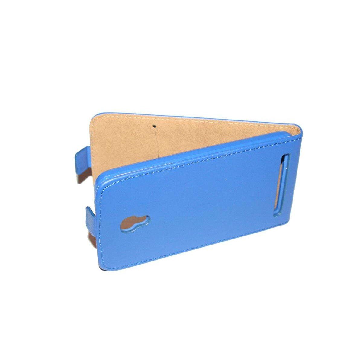 Husa Alcatel One Touch Idol 2 Mini model SLIM FLEXI din Piele ECO Culoare albastru