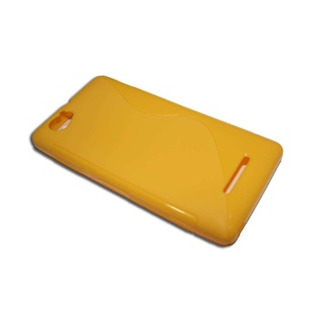 Husa Sony Ericsson Xperia M - S Line - silicon galben Husa Sony Ericsson Xperia M - S Line - silicon galben