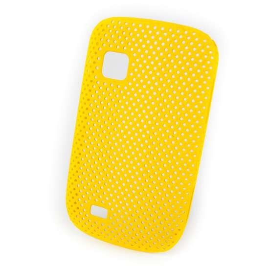 Husa Samsung Galaxy Fit S5670 din Plastic Model Mesh Culoare Galben