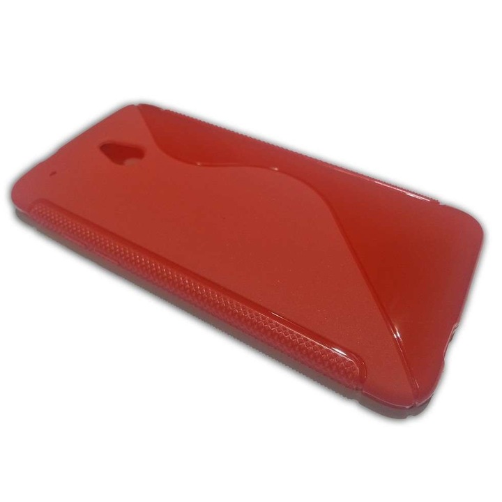 Калъф HTC One Mini - S Line - червен силикон