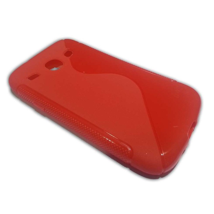 Капак Съвместим с Samsung Galaxy Core I8260 - S Line - червен силикон