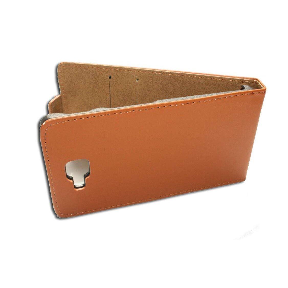 Husa LG Optimus L9 II model SLIM din Piele ECO maro deschis