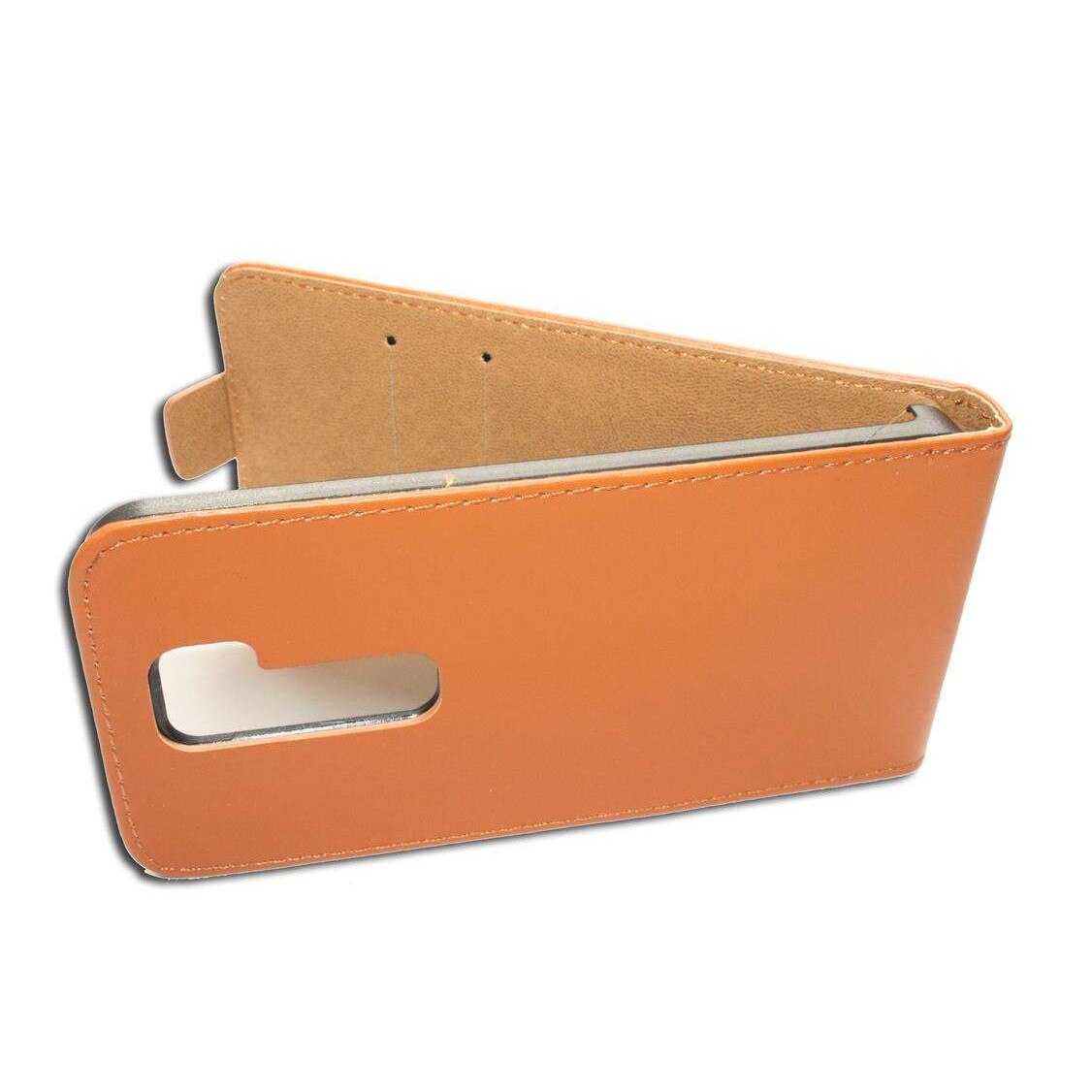 Husa LG Optimus G2 model SLIM din Piele ECO maro deschis