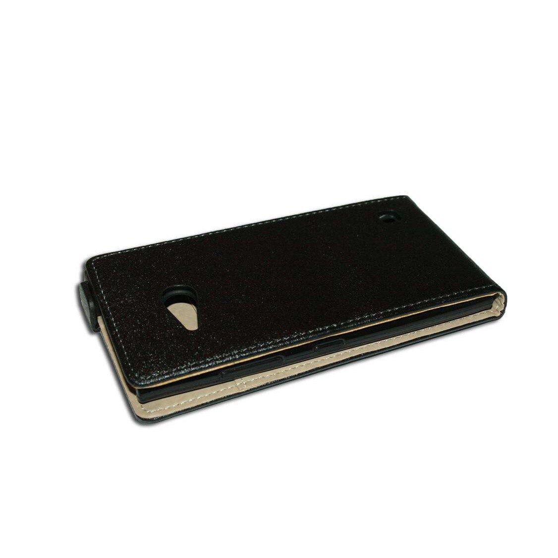Husa Nokia Lumia 730 model SLIM POCKET din Piele ECO neagra