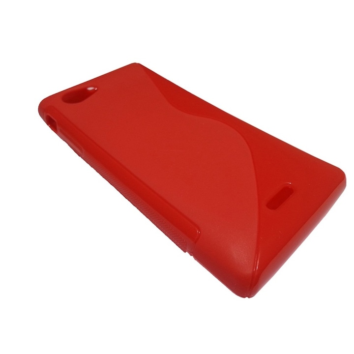 Силиконов кейс за Sony Ericsson Xperia J ST26i Модел S Line Червен цвят
