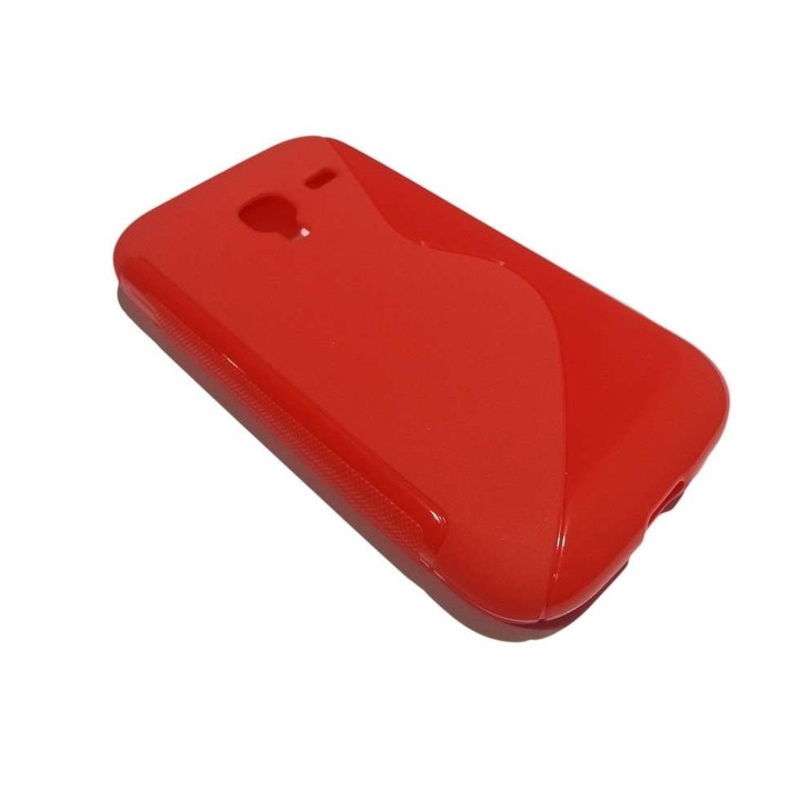 Силиконов калъф, съвместим с Samsung Galaxy Ace 2 i8160 Model S Line Червен цвят