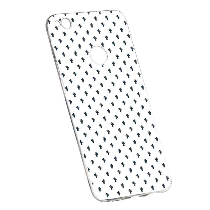 Husa Silicon, Transparent, Slim, Little Cactus, Huawei P9 Lite 2017