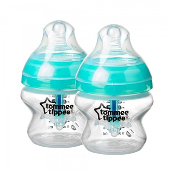 Biberon Advanced Anti-colic Tommee Tippee 150 ml, cu Sistem de Ventilatie, 2 buc Biberon Advanced Anti-colic Tommee Tippee 150 ml, cu Sistem de Ventilatie, 2 buc