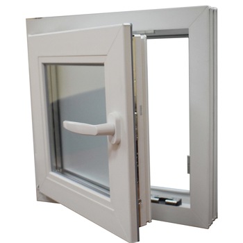 Fereastra PVC cu 5 camere, Rehau Ecosol Design 70 mm, 500 x 500 mm, deschidere oscilobatanta stanga, geam termoizolant mat, triplu 40mm, Alb Fereastra PVC cu 5 camere, Rehau Ecosol Design 70 mm, 500 x 500 mm, deschidere oscilobatanta stanga, geam termoizolant mat, triplu 40mm, Alb