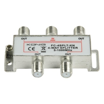 Distribuitor semnal TV 4 cai 862 Mhz, Konig Distribuitor semnal TV 4 cai 862 Mhz, Konig