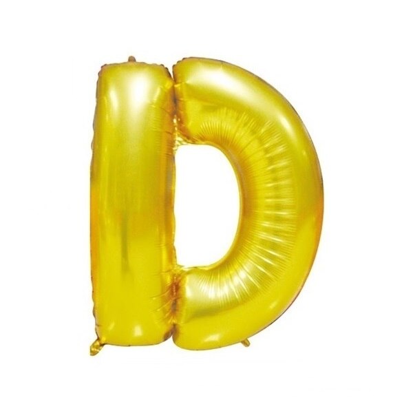 Balon folie litera D auriu, 67 cm