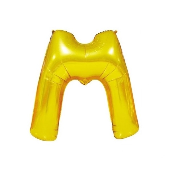 Balon folie litera M auriu, 67 cm