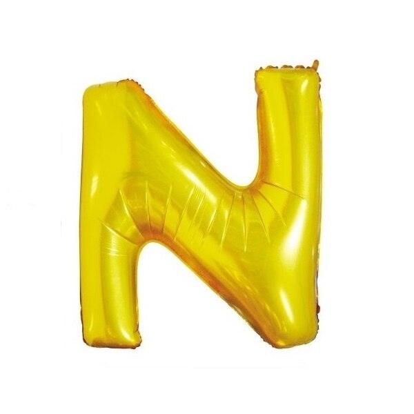 Balon folie litera N auriu, 67 cm